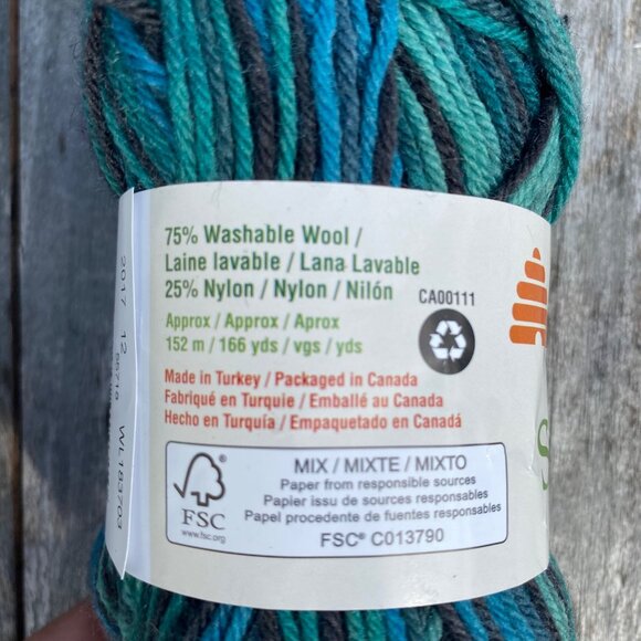 Patons Kroy Socks 4 yarn lot green blue gray stripes skeins washable wool super - Picture 10 of 13